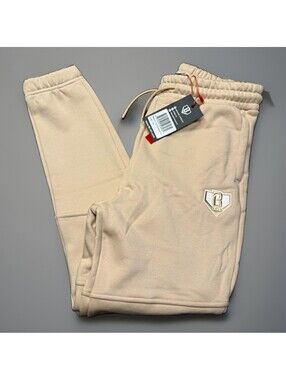 BL101 Boys YXL Khaki Fleece Sweatpants Baseline Drawstring Elastic Waist